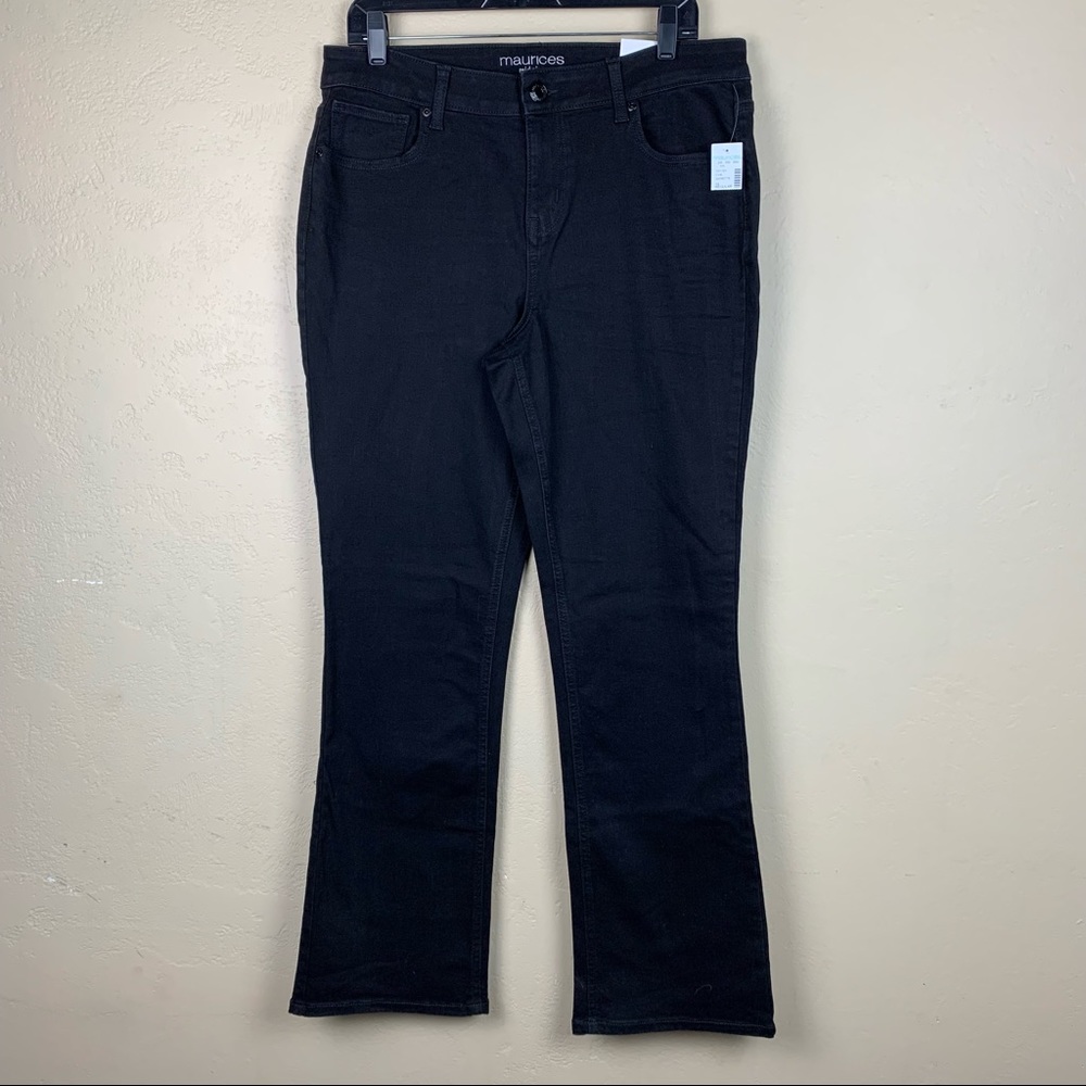 Maurices Slim Boot Mid-rise Stretch Women's Black Jeans Size‎ 14 Regular
